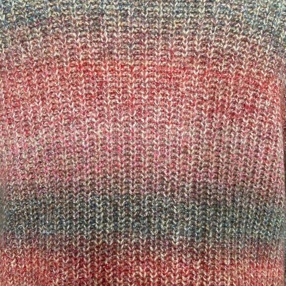 NWT J. Jill Gradient Sweater Pink Wool Chunky Knit Preppy Casual Work Size XLP - Picture 3 of 7
